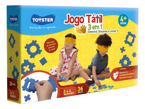 Jogo Tátil 3 em 1 Dominó Toyster