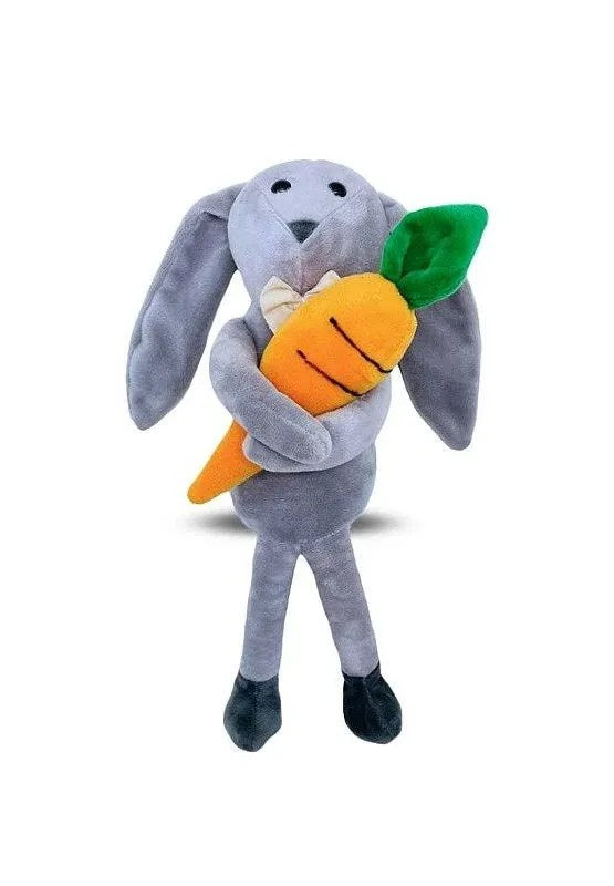Coelho de Pelúcia Cinza Wu Bichos 30cm