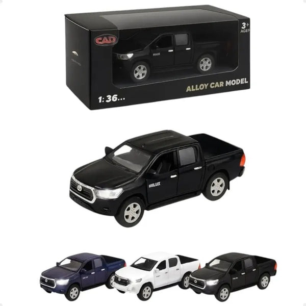 Miniatura Toyota Hilux 2016 1:36 Preta