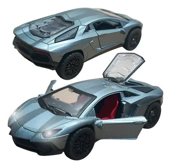 Carrinhos de Ferro de Fricção Ferrari e Lamborghini