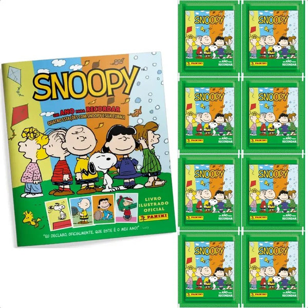 Álbum Snoopy 75 Anos com 30 Figurinhas