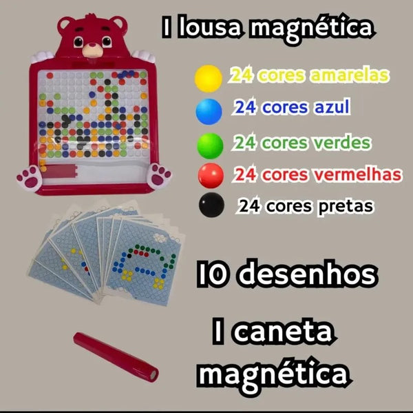 Lousa Magnética Infantil Luketoys 118 Peças