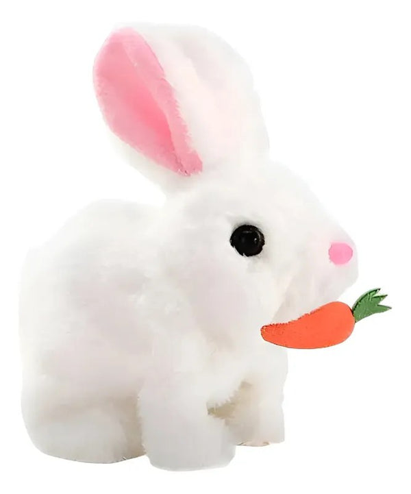 Coelho de Pelúcia 15cm que Pula e Emite Som