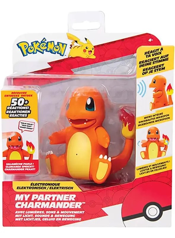 Boneco Pokémon Charmander com Som e Luz