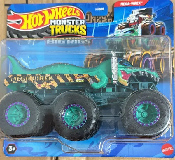 Hot Wheels Monster Truck Big Rigs Mega Wrex com Reboque