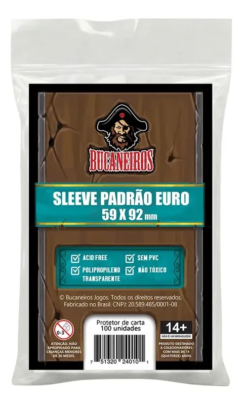 Sleeves Bucaneiros Euro 59x92mm