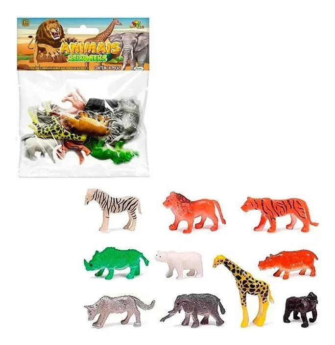 Animais da Selva de Brinquedo Polibrinq