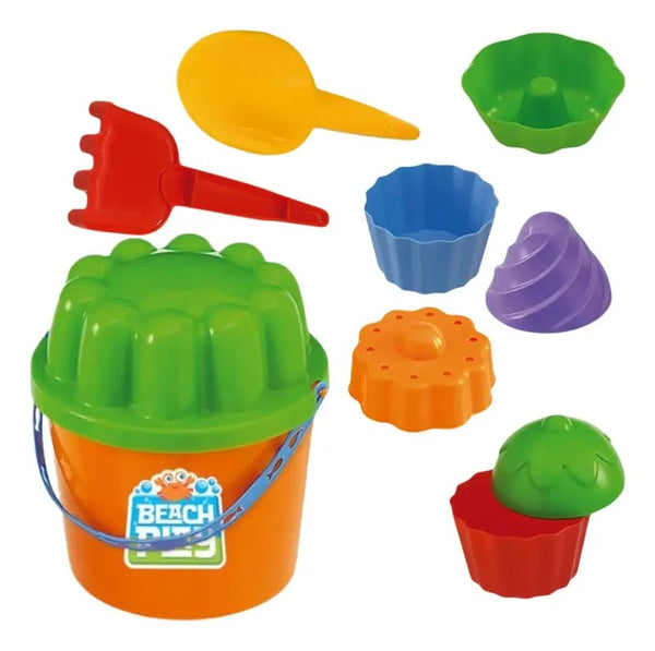Kit Brinquedos de Praia Balde e Pazinha 10 Peças