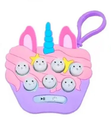Mini Pop It Game Chaveiro Console Eletrônico Unicórnio