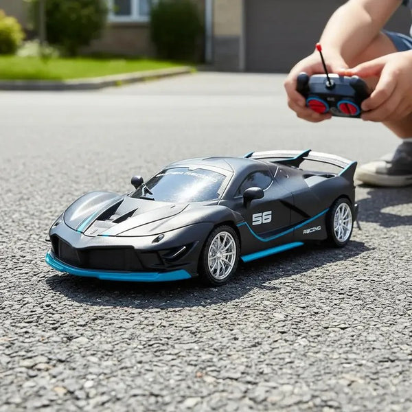 Carrinho de Controle Remoto Recarregável Esportivo Preto