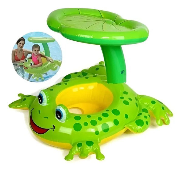 Boia Piscina Infantil Sapo com Cobertura