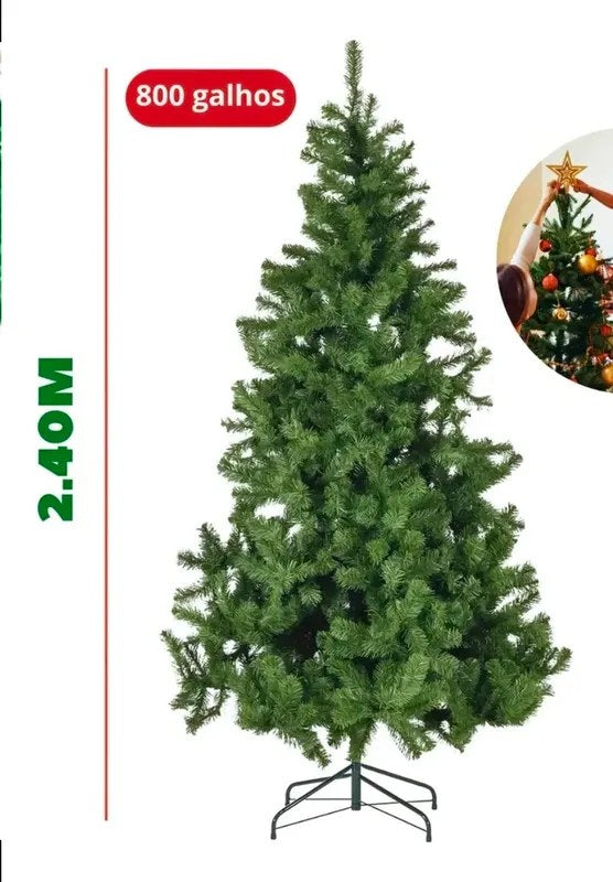 Árvore de Natal Premium Luxo 240cm 800 Galhos