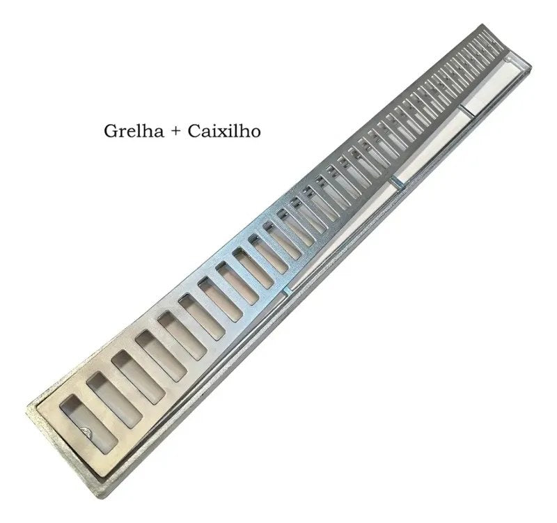 Ralo Linear 10x100cm Peça Inteira Suporta Veículos