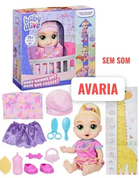 Boneca Baby Alive Baby Grows Up Lala Googoo 35cm