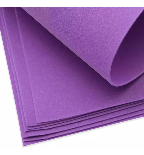 Kit 20 Folhas de EVA Verde e Roxo