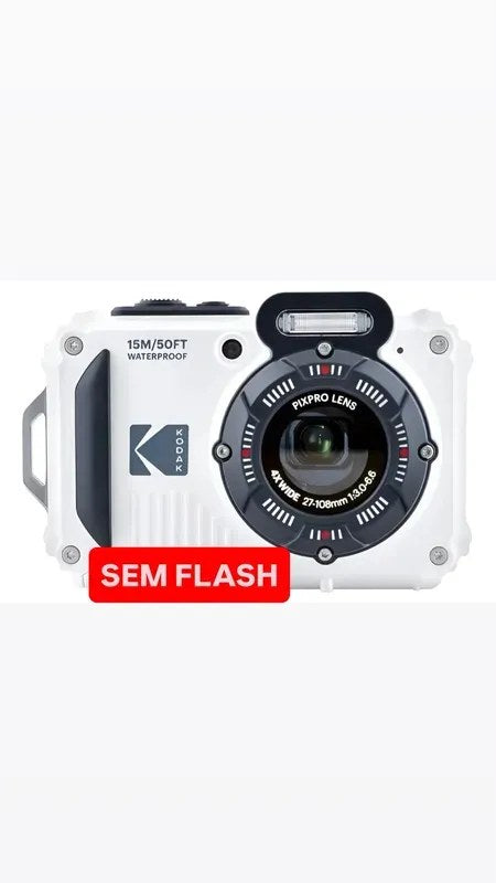 Câmera Kodak Pixpro WPZ2 à Prova d'Água Branca