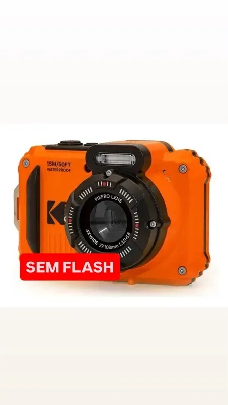 Câmera Kodak Pixpro WPZ2 à Prova d'Água Laranja com 2 Baterias
