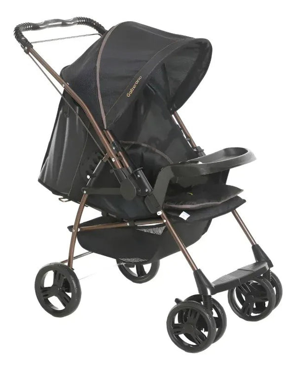 Carrinho de Bebê Galzerano Milano Reversível III Preto Cobre