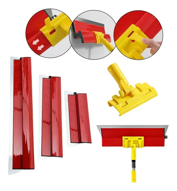 Kit 3 Desempenadeiras Aço Inox para Massa 60/40/25cm com Suporte