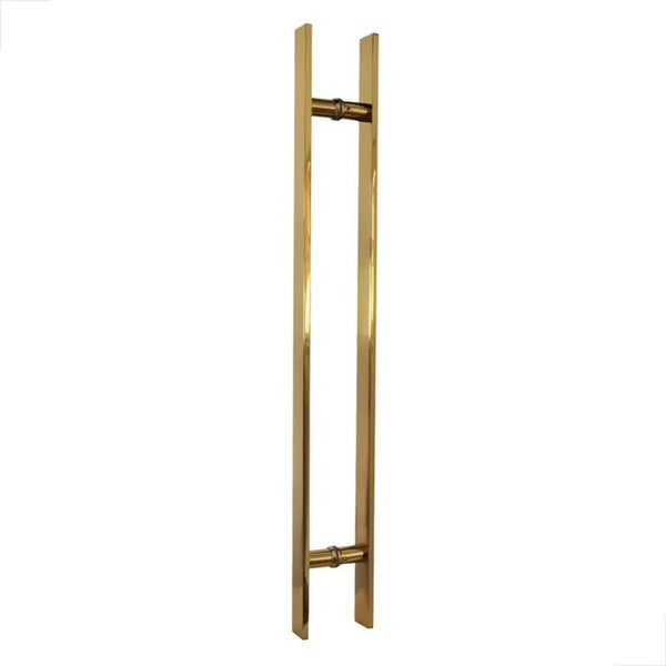 Puxador H Inox Barra Chata 1000x800mm Dourado