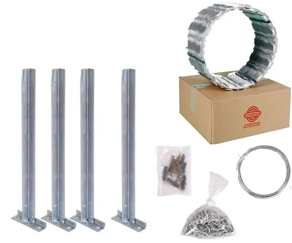 Cerca Concertina 45cm Kit Completo 10 Metros