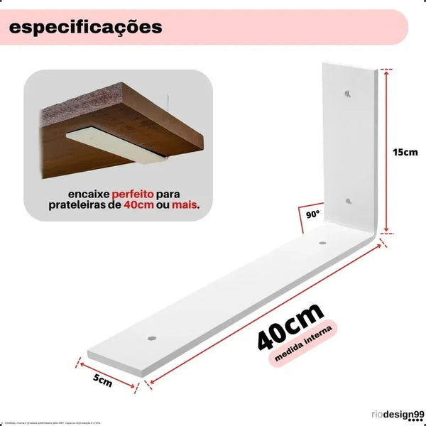 Suporte de Prateleira 40x15cm