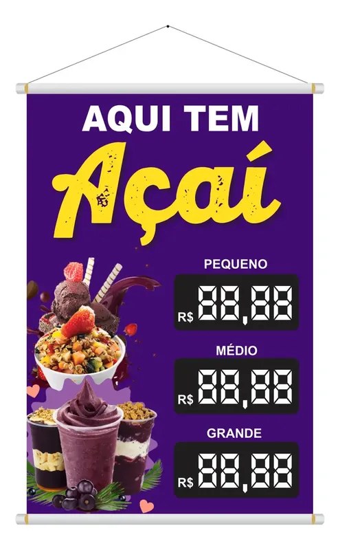 Banner Açaí 70x50cm