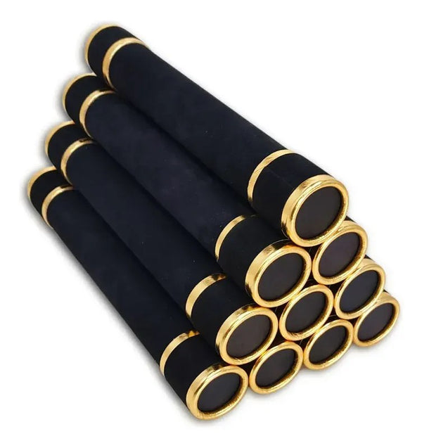 Kit 50 Canudos para Formatura em Camurça Preto