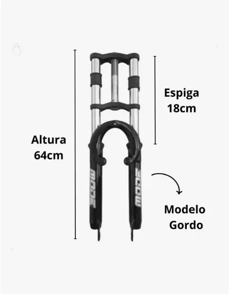 Garfo de Suspensão Mode Standard para Bike 26 Gordo