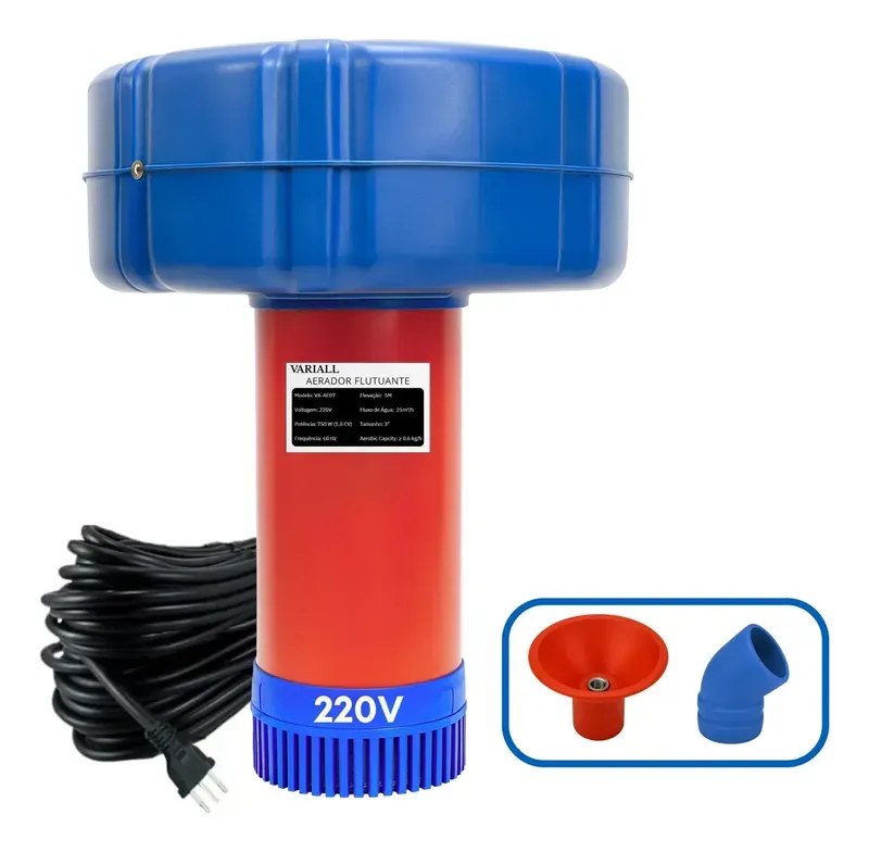 Aerador Chafariz 1,5cv para Piscicultura 220V
