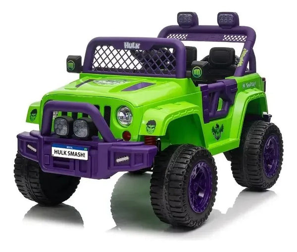 Carro Elétrico Jipe Off Road Hulk Avengers com Controle Remoto