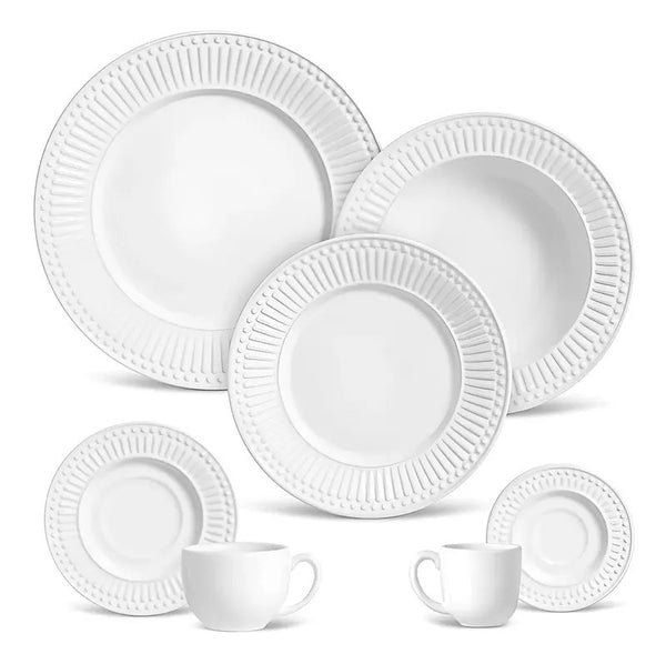 Aparelho de Jantar Porto Brasil Roma Ravenna 42 Peças