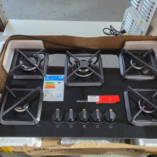 Cooktop a Gás Brastemp 5 Bocas BDS75AE Ferro Fundido