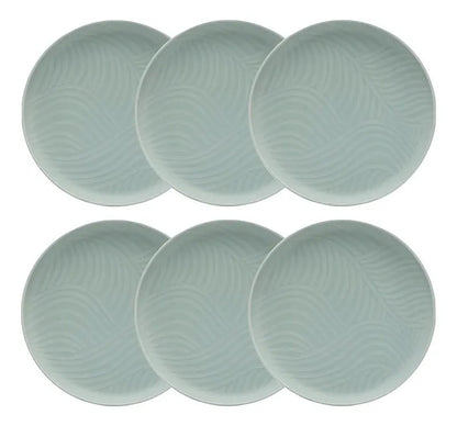 Kit 6 Pratos Rasos Oxford Flat Oasis 26cm