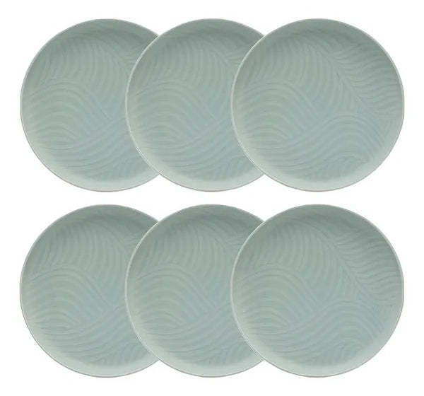Kit 6 Pratos Rasos Oxford Flat Oasis 26cm