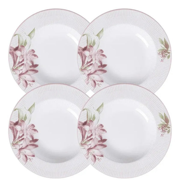 Kit 4 Pratos Fundos Tramontina Poeme Decorados