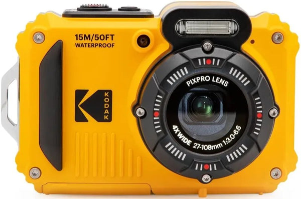 Câmera Kodak Pixpro WPZ2 à Prova d'Água Amarela com 2 Baterias
