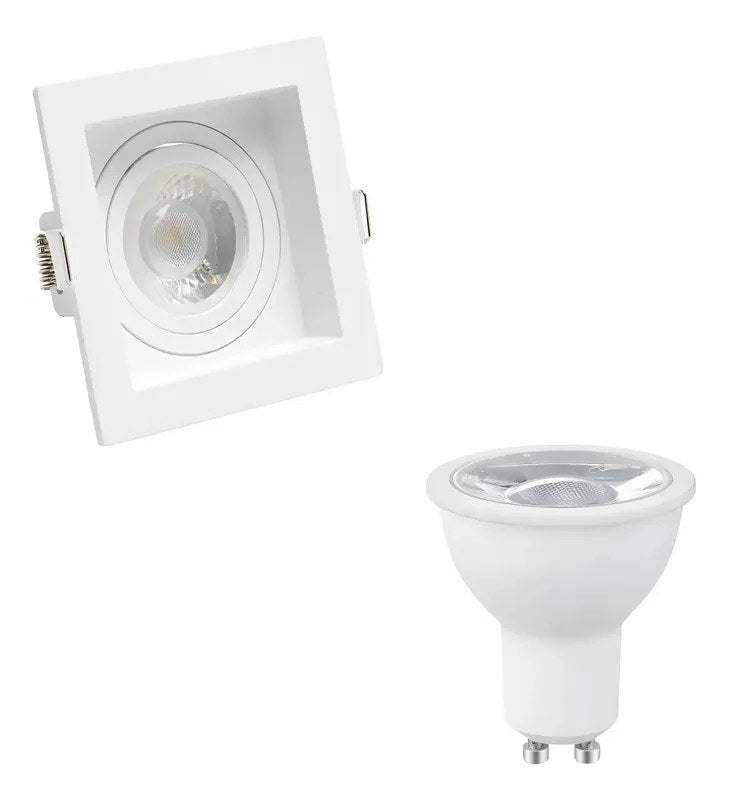 Spot de Embutir MR16 Quadrado Recuado com LED