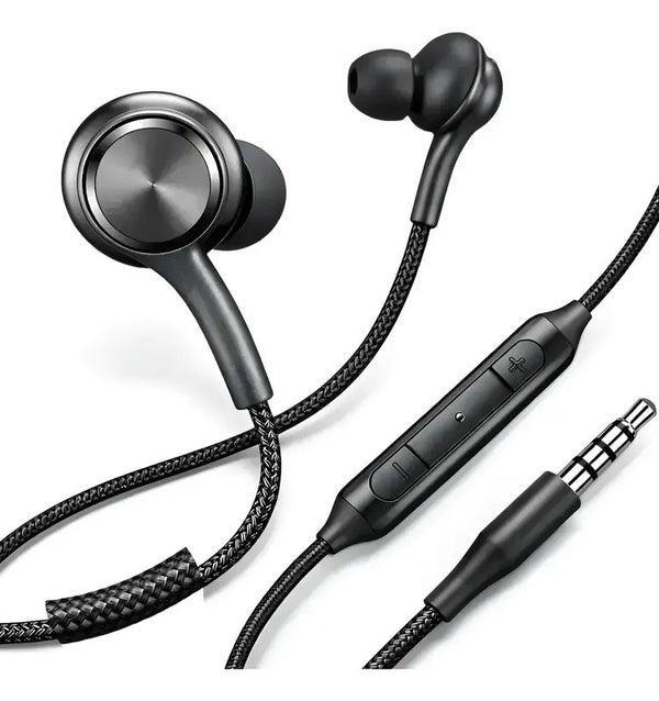 Fone Intra-Auricular com Fio P2 e Microfone Preto