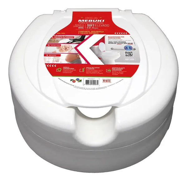 Assento Sanitário Elevado 13,5cm com Tampa
