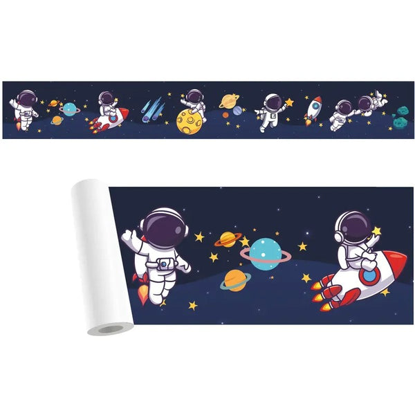 Faixa Adesiva de Parede Astronautas para Quarto Infantil
