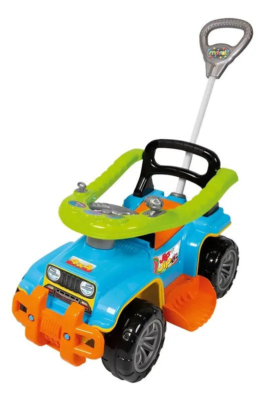 Carrinho de Passeio Infantil Empurrador com Proteção e Apoio para os Pés