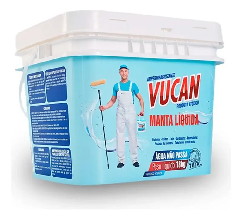 Manta Líquida Vucan Impermeabilizante 18kg Cinza