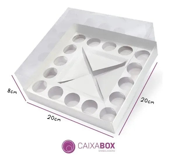 Kit 5 Caixas Bentô Cake Mini Bolo + 16 Doces