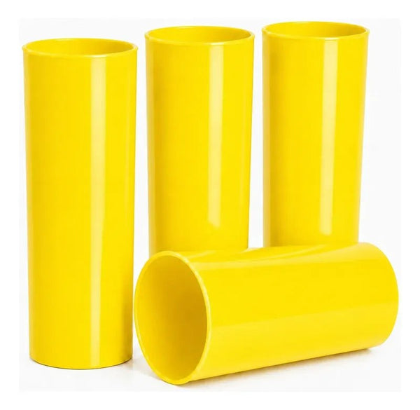 Kit 40 Copos Long Drink 350ml Amarelos