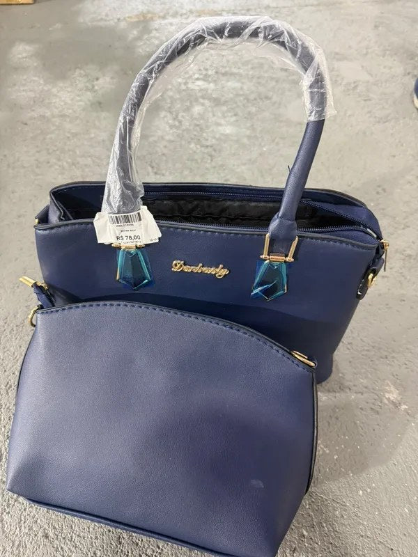 Bolsa Azul com Nécessaire