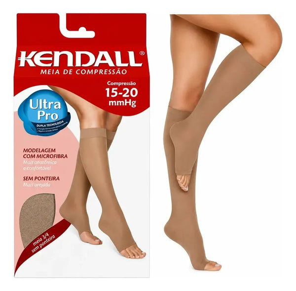 Meia de Compressão Kendall sem Ponteira 15-20 mmHg Tam G