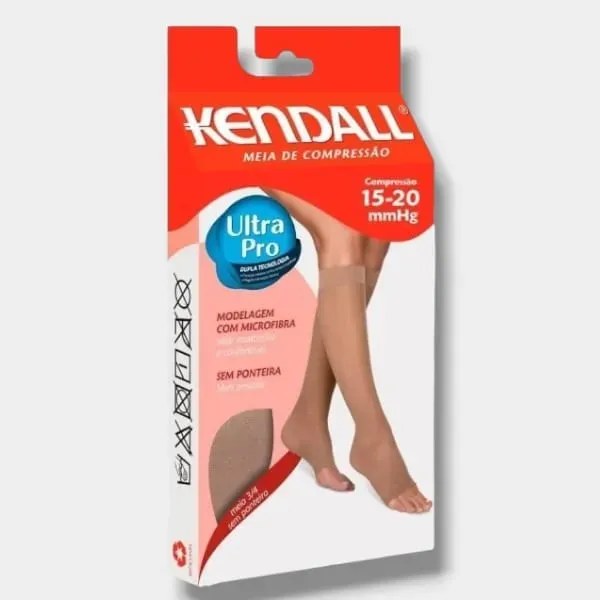 Meia de Compressão Kendall sem Ponteira Mel 15-20 mmHg 3/4 Tam M