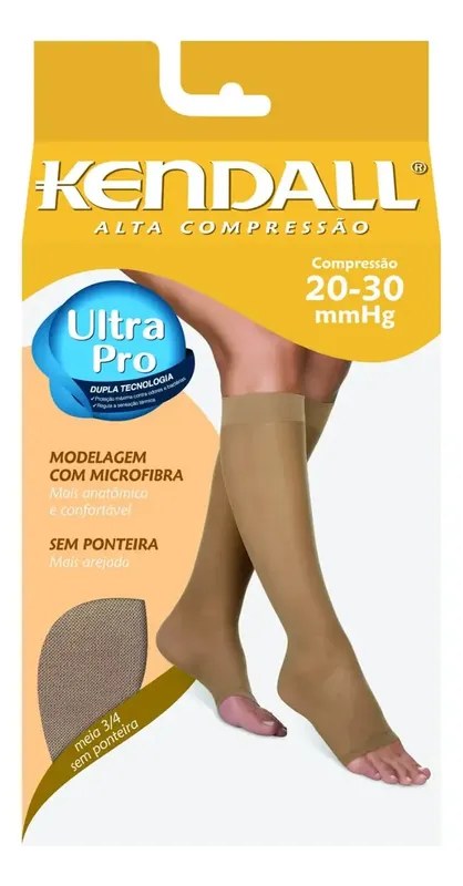Meia de Compressão Kendall sem Ponteira Mel 20-30 mmHg 3/4 Tam G