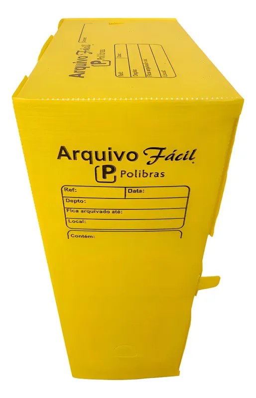 Kit 10 Caixas Arquivo Morto Polibras Amarela